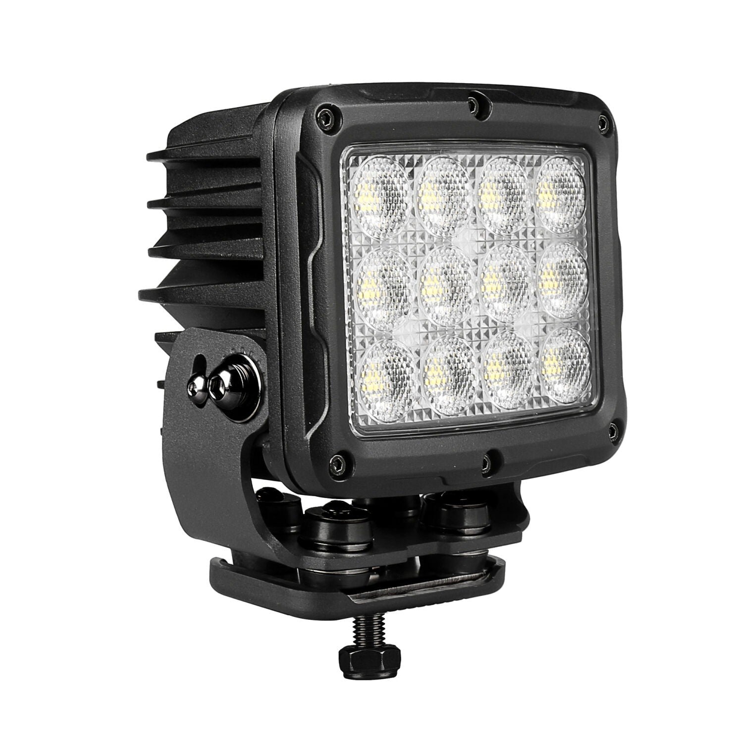 Go Rhino Bright Series Lights 5 Inch Rectangle Single LED Spot Light Kit Black Go Rhino