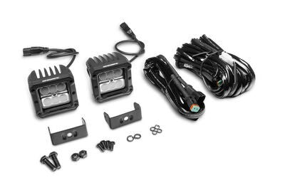 Go Rhino Bright Series Lights Pair of 3x3 Cube LED Flood Light Kit Black Go Rhino