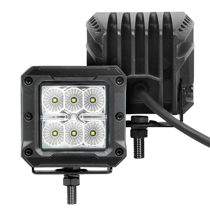 Go Rhino Bright Series Lights Pair of 3x3 Cube LED Flood Light Kit Black Go Rhino