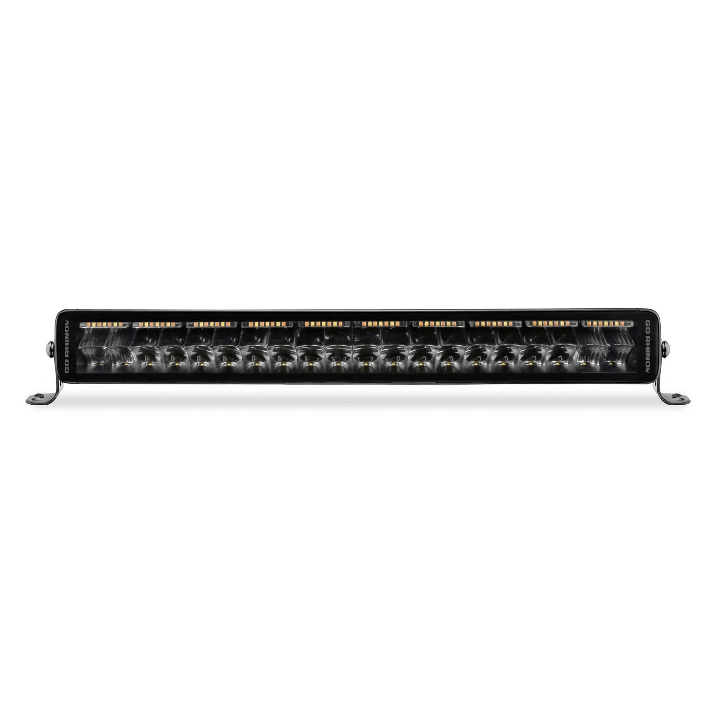 Go Rhino Blackout Combo Series Lights 21.5 Inch Double Row LED Light Bar With Amber Lighting Black Go Rhino