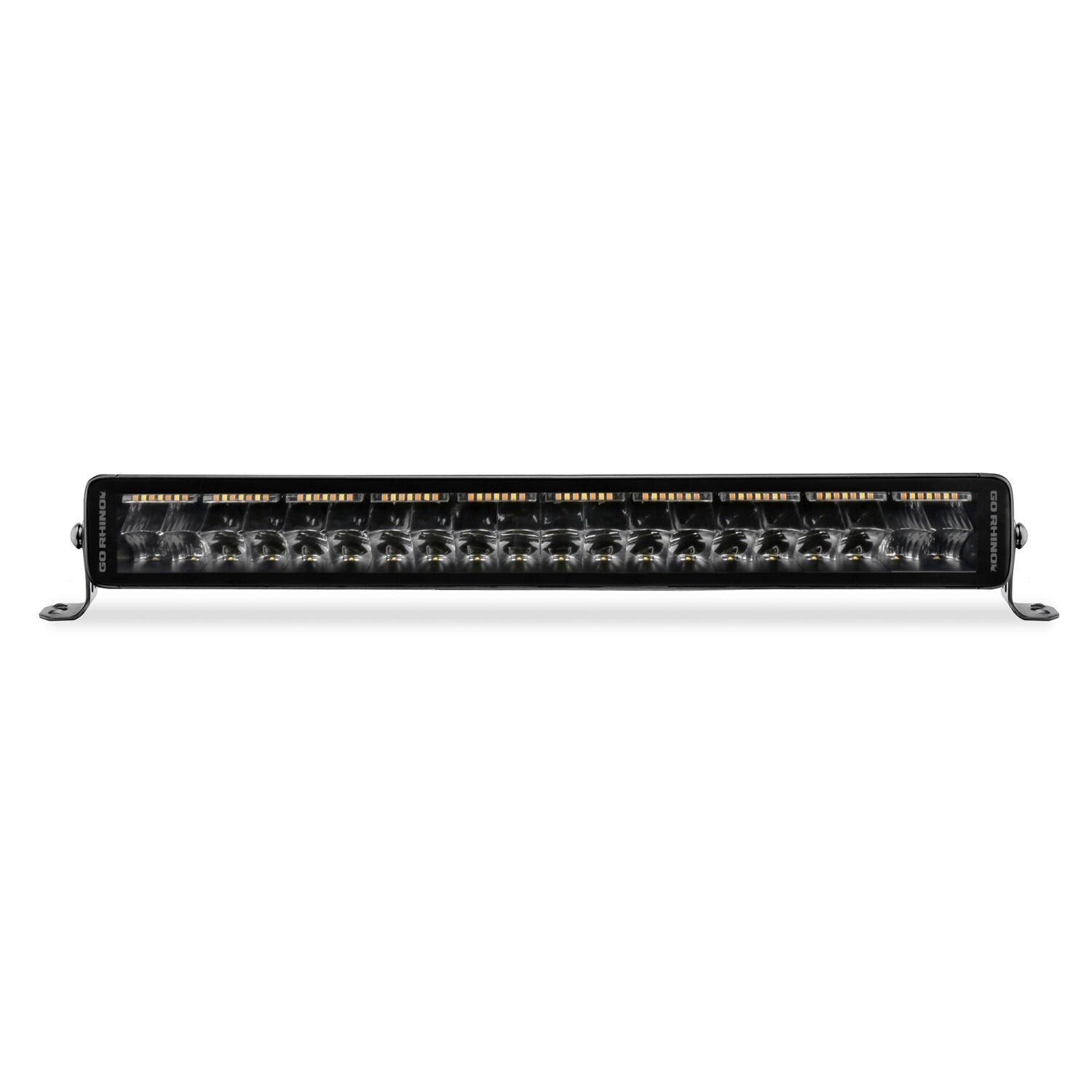 Go Rhino Blackout Combo Series Lights 21.5 Inch Double Row LED Light Bar With Amber Lighting Black Go Rhino