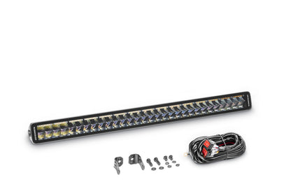 Go Rhino Blackout Combo Series Lights 32 Inch Double Row LED Light Bar With Amber Lighting Black Go Rhino
