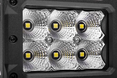 Go Rhino Bright Series Lights Pair of 4x3 Rectangle LED Flood Light Kit Black Go Rhino