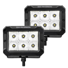 Go Rhino Bright Series Lights Pair of 4x3 Rectangle LED Spot Light Kit Black Go Rhino