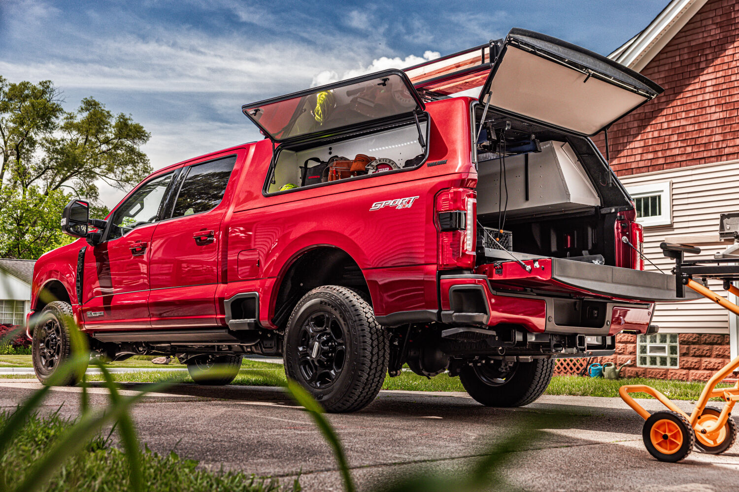 Bedstep Retractable Bumper Step For 23-25 Ford F-250/350 AMP Research