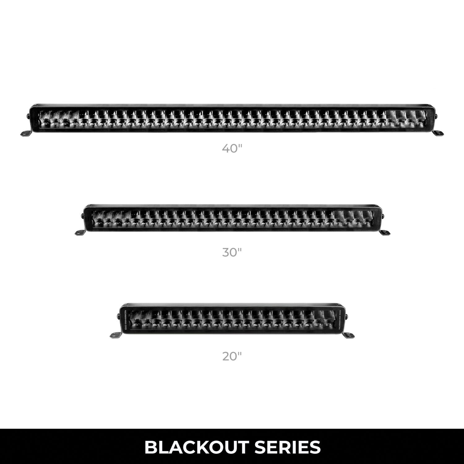 Go Rhino Blackout Series Lights 42 Inch Double Row LED Light Bar Black Go Rhino