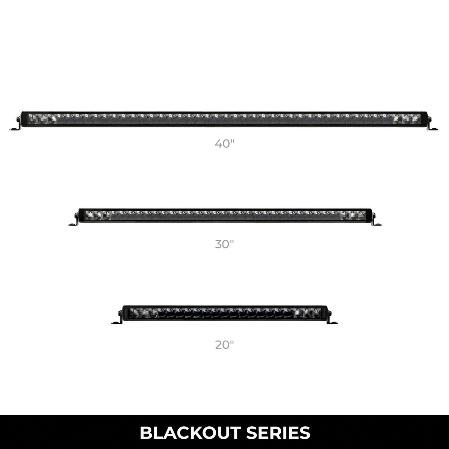 Go Rhino Blackout Series Lights 39.5 Inch Single Row LED Light Bar Black Go Rhino