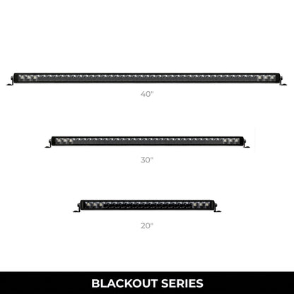 Go Rhino Blackout Series Lights 39.5 Inch Single Row LED Light Bar Black Go Rhino