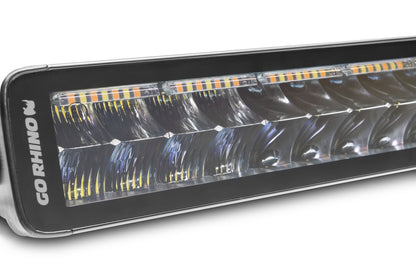 Go Rhino Blackout Combo Series Lights 42 Inch Double Row LED Light Bar With Amber Lighting Black Go Rhino