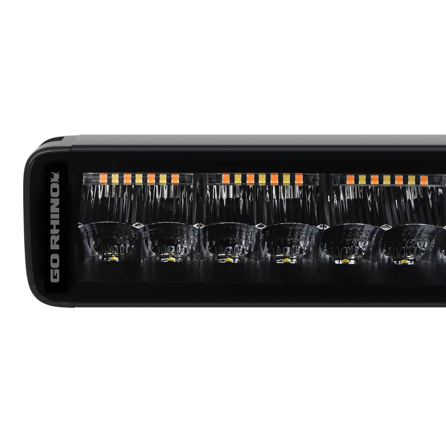 Go Rhino Blackout Combo Series Lights 42 Inch Double Row LED Light Bar With Amber Lighting Black Go Rhino