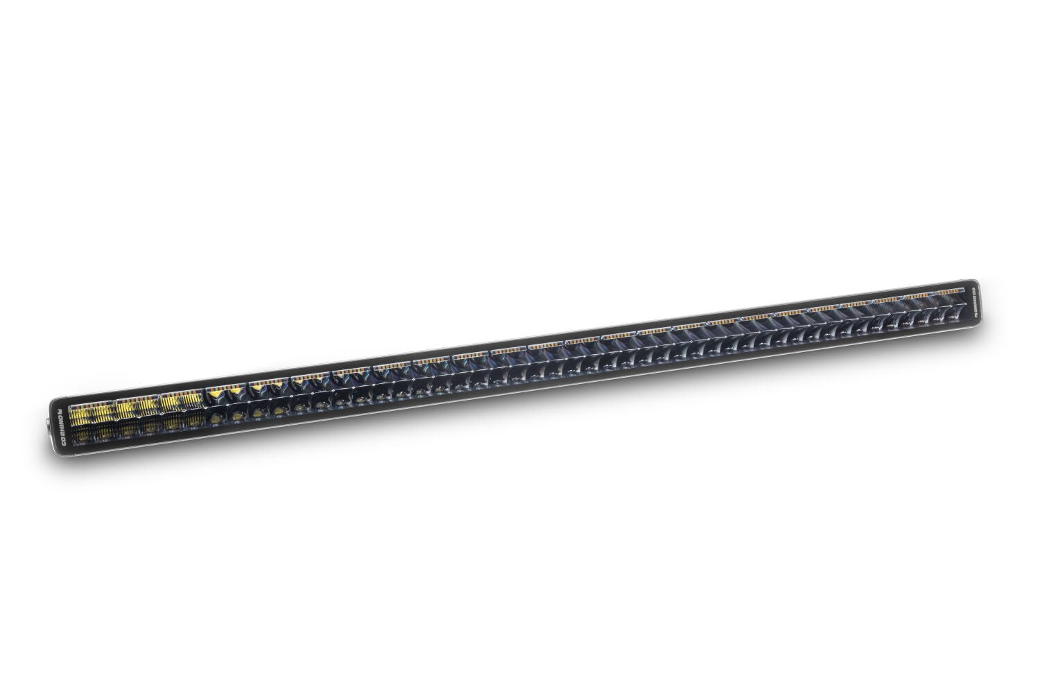 Go Rhino Blackout Combo Series Lights 50 Inch Double Row LED Light Bar With Amber Lighting Black Go Rhino