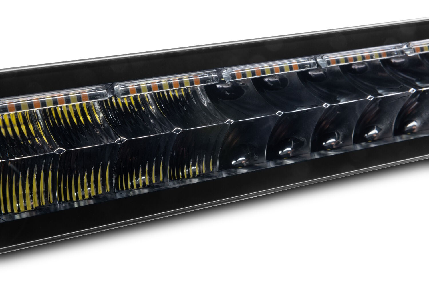 Go Rhino Blackout Combo Series Lights 50 Inch Double Row LED Light Bar With Amber Lighting Black Go Rhino
