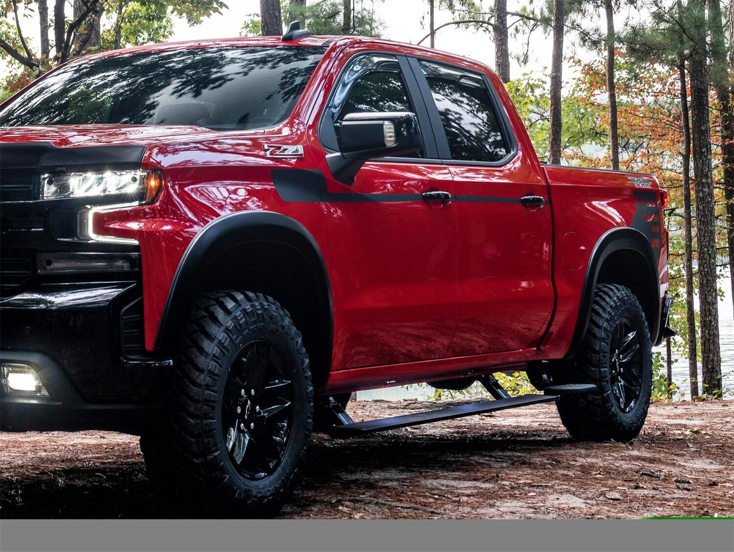 PowerStep Electric Running Boards Plug N Play System For 2015-2016 Silverado/Sierra 2500/3500 Diesel Only Double and Crew Cab AMP Research