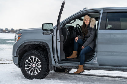 PowerStep Electric Running Boards Plug N Play System For 2019-2021 Silverado/Sierra 1500 22 Silverado LTD/Sierra Limited 20-22 Silverado/Sierra 2500/3500 Double and Crew Cab AMP Research