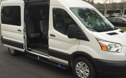 PowerStep Electric Running Boards Plug N Play For 20-21 Ford Transit (Driver Passenger Side) Gas Only AMP Research