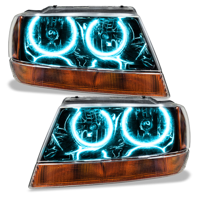 Oracle 99-04 Jeep Grand Cherokee SMD HL - Black - ColorSHIFT w/ 2.0 Controller