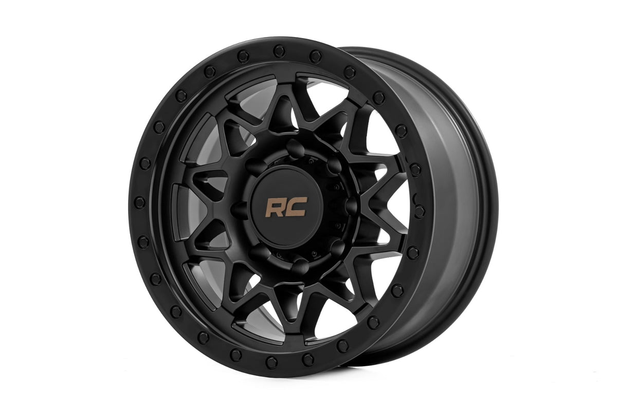 78 Series Wheel Simulated Beadlock Black 18x9 8x6.5 -12mm Rough Country