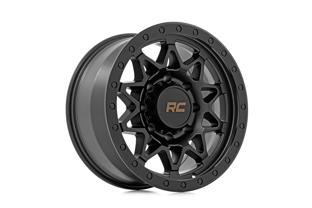 78 Series Wheel Simulated Beadlock Black 18x9 8x170 -12mm Rough Country