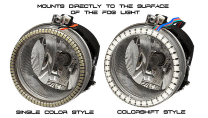 Oracle Dodge Challenger 08-14 LED Waterproof Fog Halo Kit - ColorSHIFT