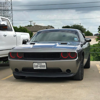 Oracle 08-14 Dodge Challenger LED Projector Headlight Halo Kit - Red
