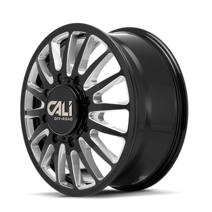 Cali Off-Road 9110D Summit Dually 20x8.25 / 8x210 BP / 115mm Offset / 154.2mm Hub Gls Blk Mill Wheel