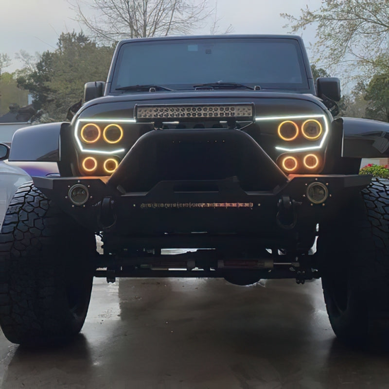 Oracle Vector Jeep Wrangler JK Grille Halo Kit - ColorSHIFT w/o Controller
