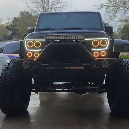 Oracle Vector Jeep Wrangler JK Grille Halo Kit - ColorSHIFT 2