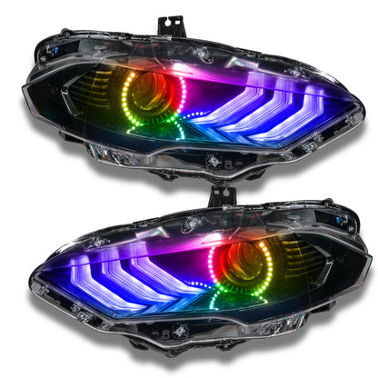 Oracle 18-21 Ford Mustang DRL Upgrade w/ Halo Kit - ColorSHIFT w/ BC1 Controller