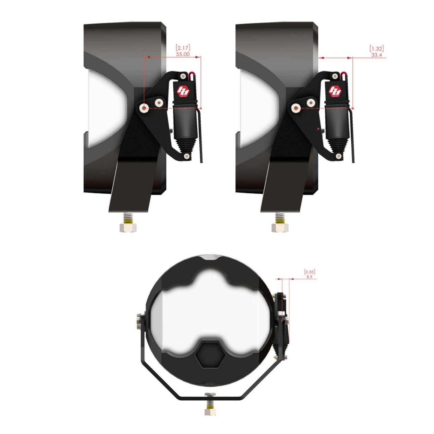 Reflex Light Actuator Kit LP4/LP6/LP9/XL-M Housing Baja Designs