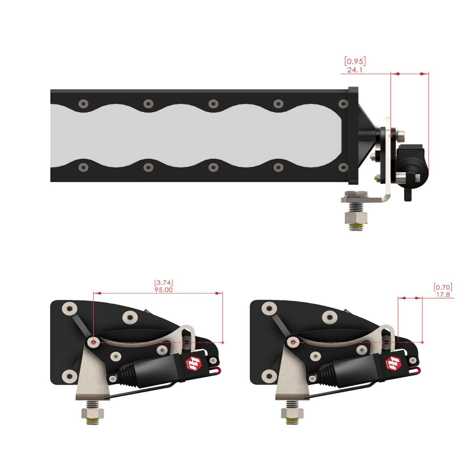 Reflex Light Actuator Kit OnX6+ Double 20 Inch Light Bar Baja Designs