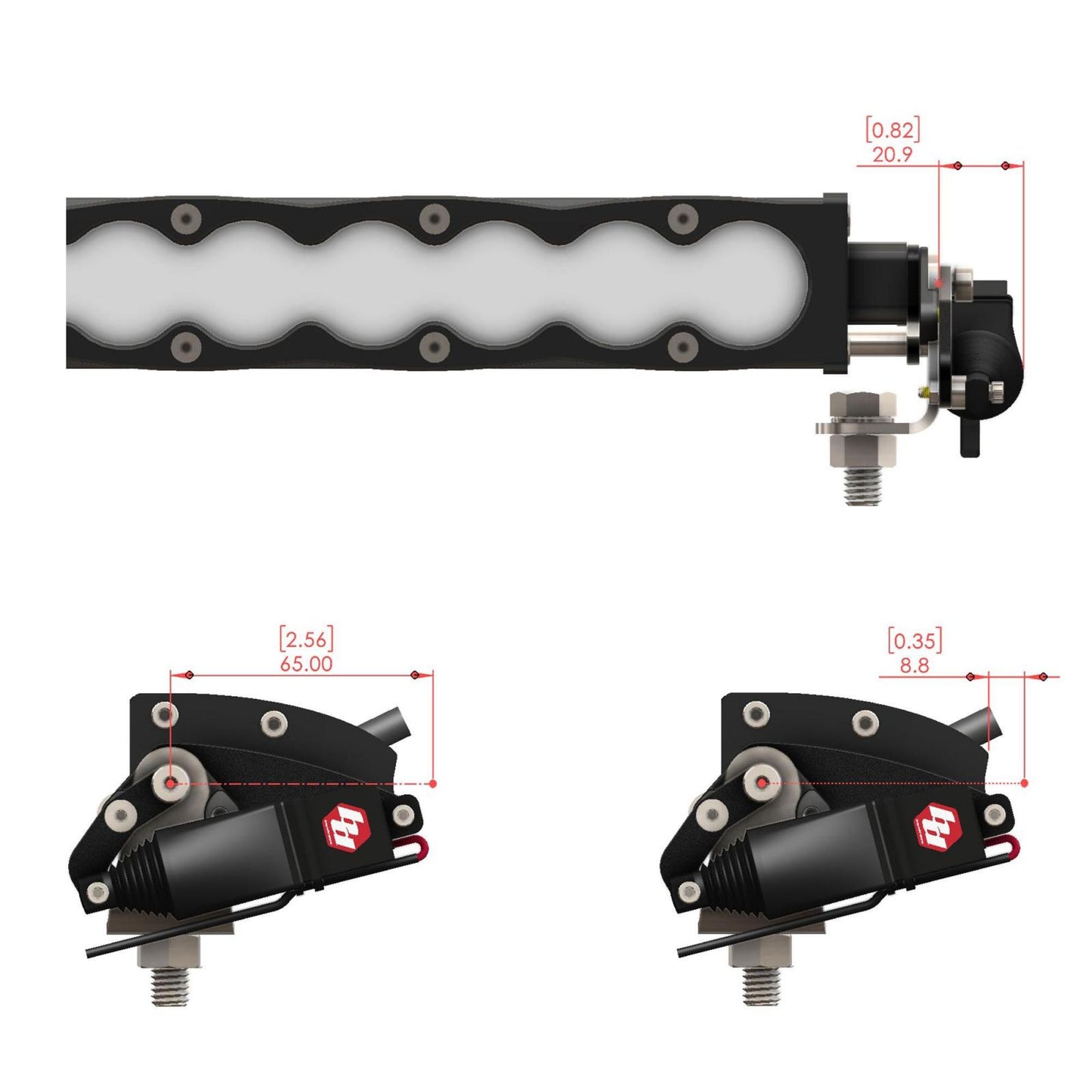 Reflex Light Actuator Kit S8 Double 20 Inch Light Bar Baja Designs