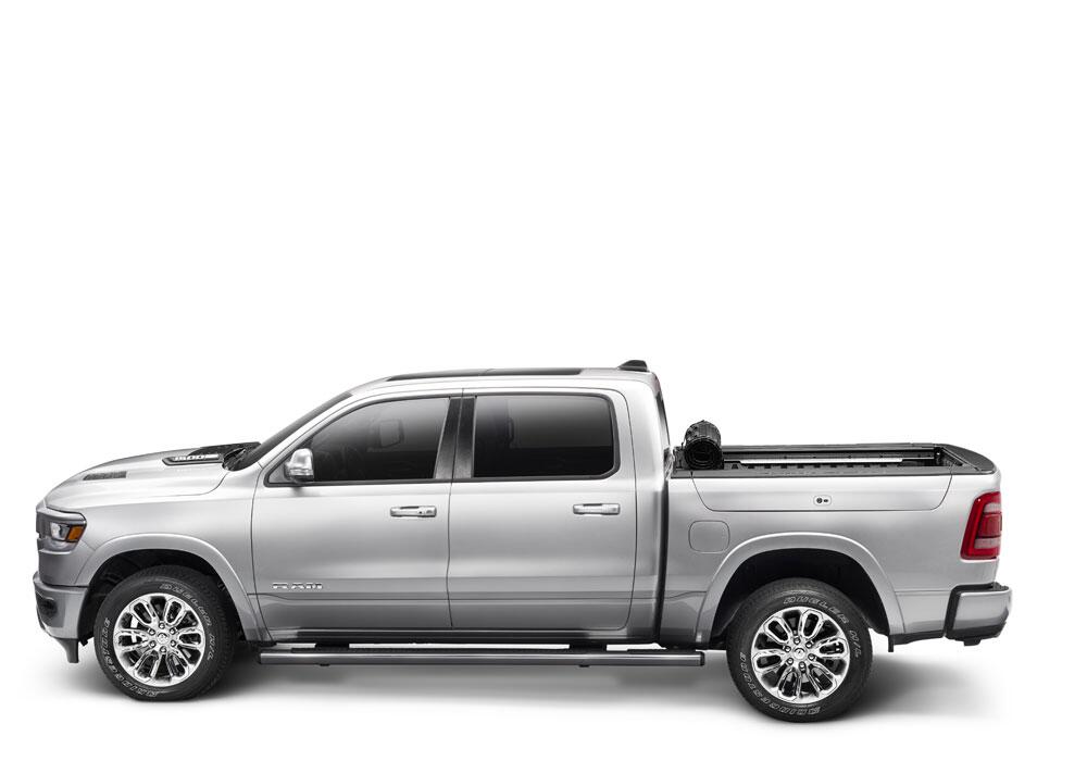 Revolver X4s Hard Rolling Truck Bed Cover 2019-2026 (New Body Style) Ram 5 Foot 7 Inch Bed with RamBox with or without Multifunction Tailgate BAK