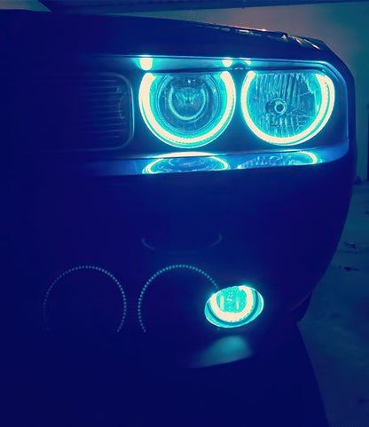 Oracle 08-14 Dodge Challenger LED Projector Headlight Halo Kit - Blue