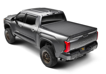 Revolver X4ts Hard Rolling Truck Bed Cover 2007-2021 Toyota Tundra 5 Foot 6 Inch Bed without Deck Rail System without Trail Special Edition Storage Boxes BAK