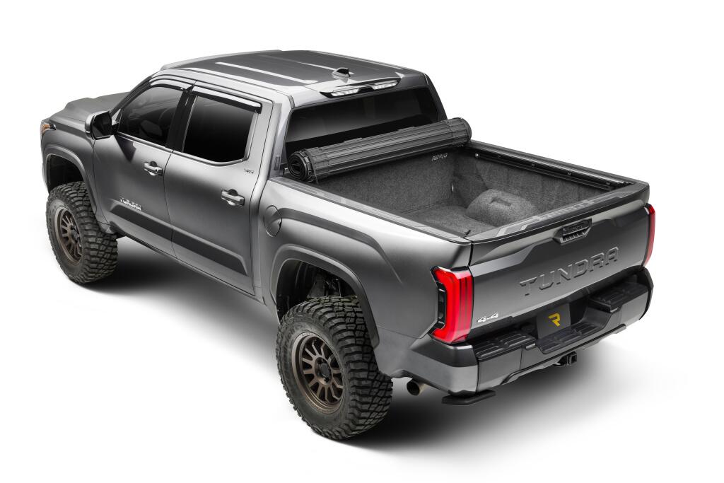Revolver X4s Hard Rolling Truck Bed Cover 2022-2026 Toyota Tundra 5 Foot 7 Inch Bed with or without Deck Rail System without Trail Special Edition Storage Boxes BAK