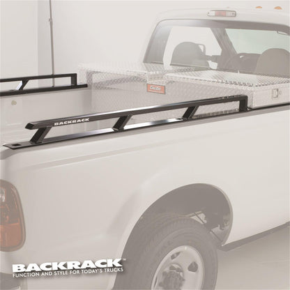 Truck Bed Side Rails For Use w/Tool Box 21 Inch 8.2 Foot Bed 17-22 Ford Super Duty Aluminum Body Backrack
