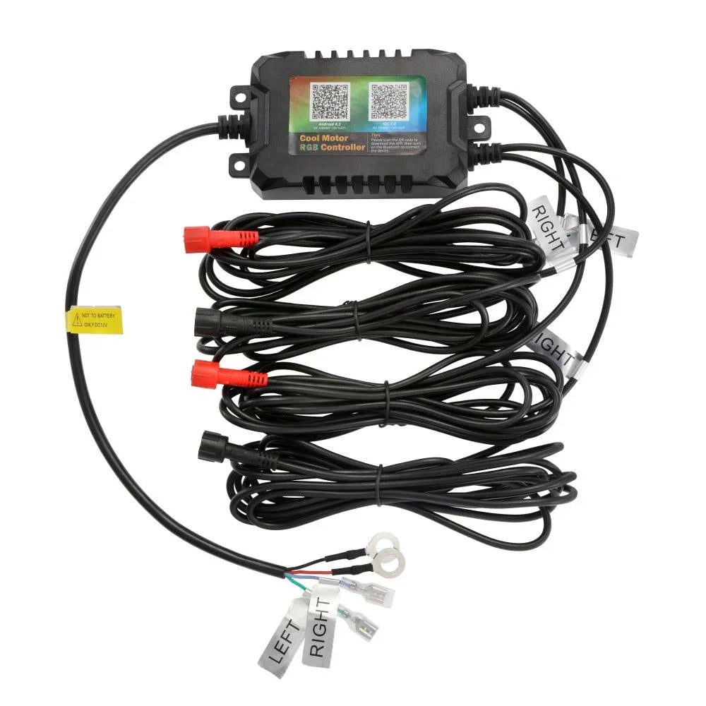 Upgraded RGB 9 Inch Headlights + 4 Inch Fog Lights Combo for Jeep Wrangler JL with APP Control