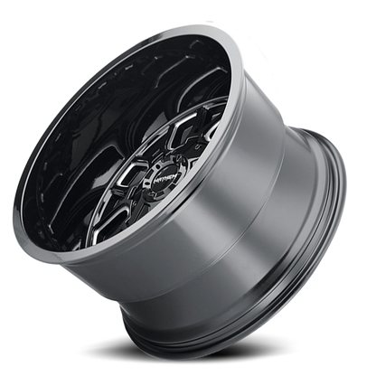 Mayhem Offroad Wheels Cogent 8107 GB 20x10 Milled Spokes Gloss Black Cast Aluminum