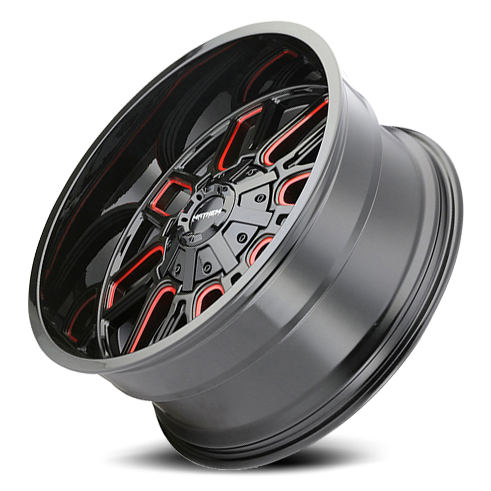 Mayhem Offroad Wheels Cogent 8107 RD 20x10 Prism Red Black Cast Aluminum
