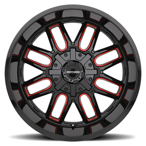 Mayhem Offroad Wheels Cogent 8107 RD 20x9 Prism Red Black Cast Aluminum