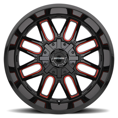 Mayhem Offroad Wheels Cogent 8107 RD 18x9 Prism Red Black Cast Aluminum
