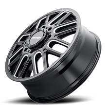 Mayhem Dually Wheels Cogent Dually 8107D 22x8.25 Front Dually Milled Spokes Gloss Black Cast Aluminum