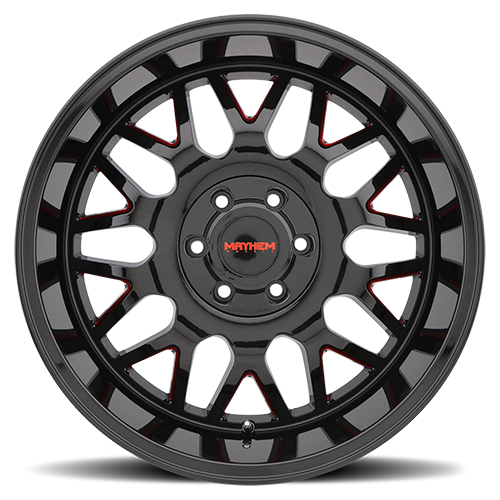 Mayhem Offroad Wheels Tripwire 8110 RD 20x9 Prism Red Black Cast Aluminum