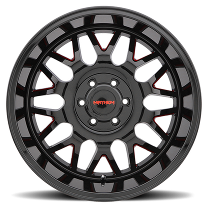 Mayhem Offroad Wheels Tripwire 8110 RD 20x9 Prism Red Black Cast Aluminum