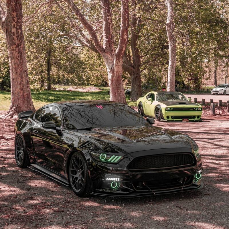 Oracle 15-17 Ford Mustang V6/GT/Shelby DRL w/ Halo Kit - ColorSHIFT w/o Controller