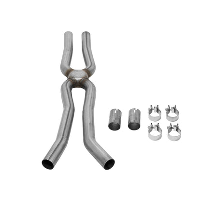 Scavenger X-Pipe No Resonator Kit Fits 2015-2017 Ford Mustang Coupes And Convertibles With The 3.7L Engine Flowmaster