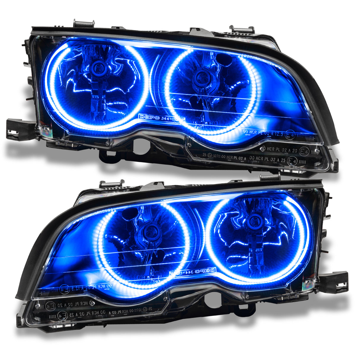 1999-2001 BMW 3 Series Coupe Pre-Asm Halo HLs - (Non-HID) - Blue