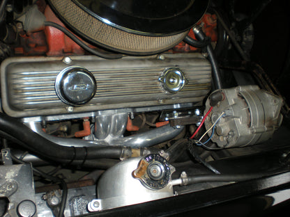 Scavenger Series Elite Header Fits 1957-1974 Corvette, Universal Center Dump, 327/350, V8, Shorty Headers 1-5/8 inch Primary 16 Gauge Tubing 3/8 Inch Flange Silver Ceramic Coating Carb Eo D-698, 409S Stainless Steel Flowmaster