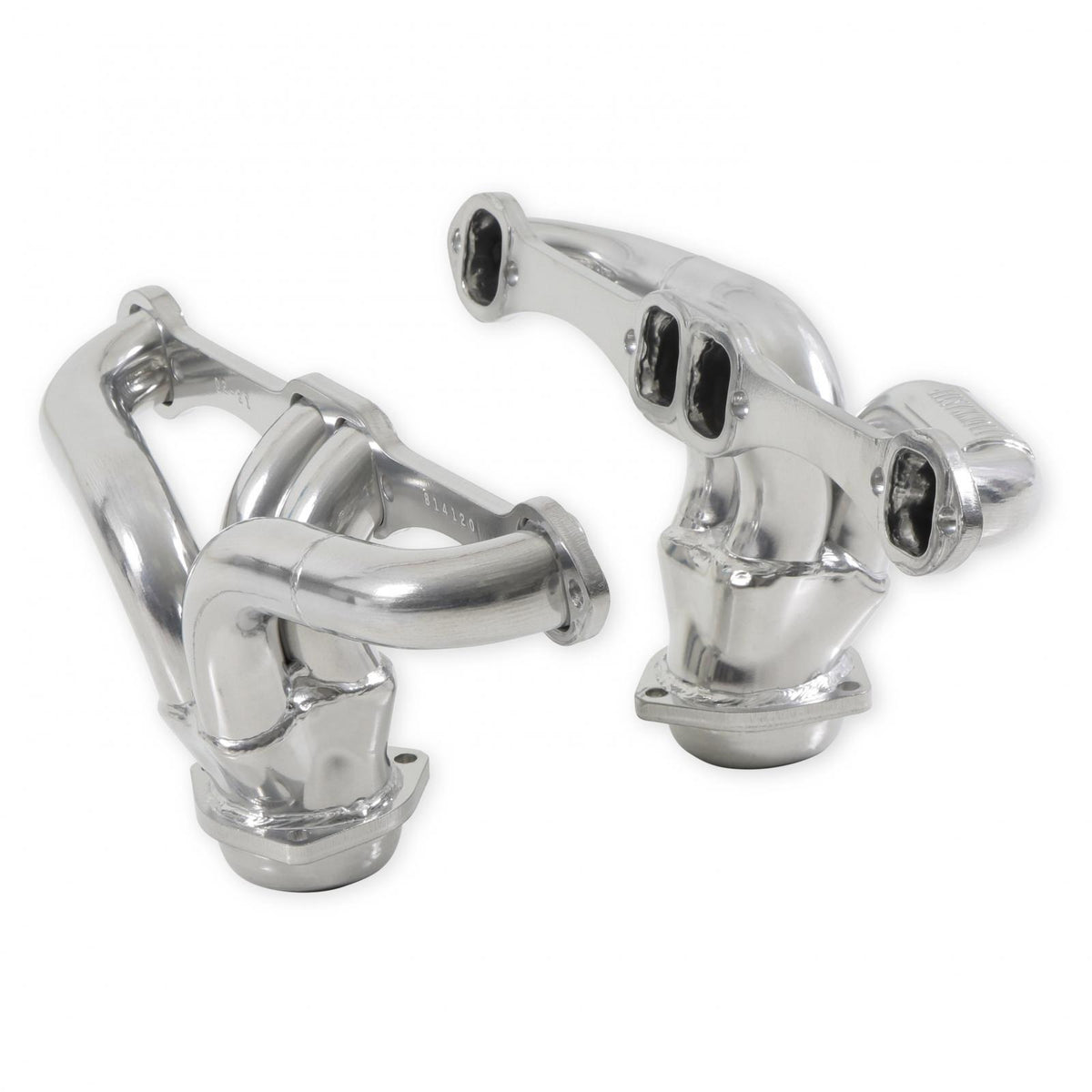 Scavenger Series Elite Header Fits 1957-1974 Corvette, Universal Center Dump, 327/350, V8, Shorty Headers 1-5/8 inch Primary 16 Gauge Tubing 3/8 Inch Flange Silver Ceramic Coating Carb Eo D-698, 409S Stainless Steel Flowmaster