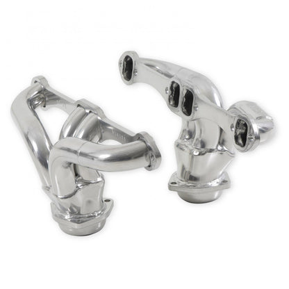 Scavenger Series Elite Header Fits 1957-1974 Corvette, Universal Center Dump, 327/350, V8, Shorty Headers 1-5/8 inch Primary 16 Gauge Tubing 3/8 Inch Flange Silver Ceramic Coating Carb Eo D-698, 409S Stainless Steel Flowmaster